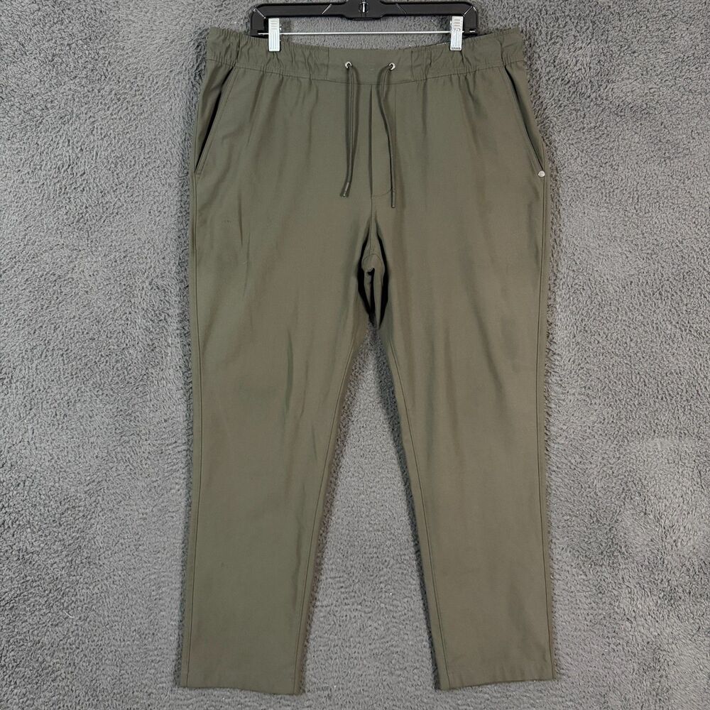 Vuori Meta Pants Mens 2XL XXL Green Elastic Waist Stretch Athleisure